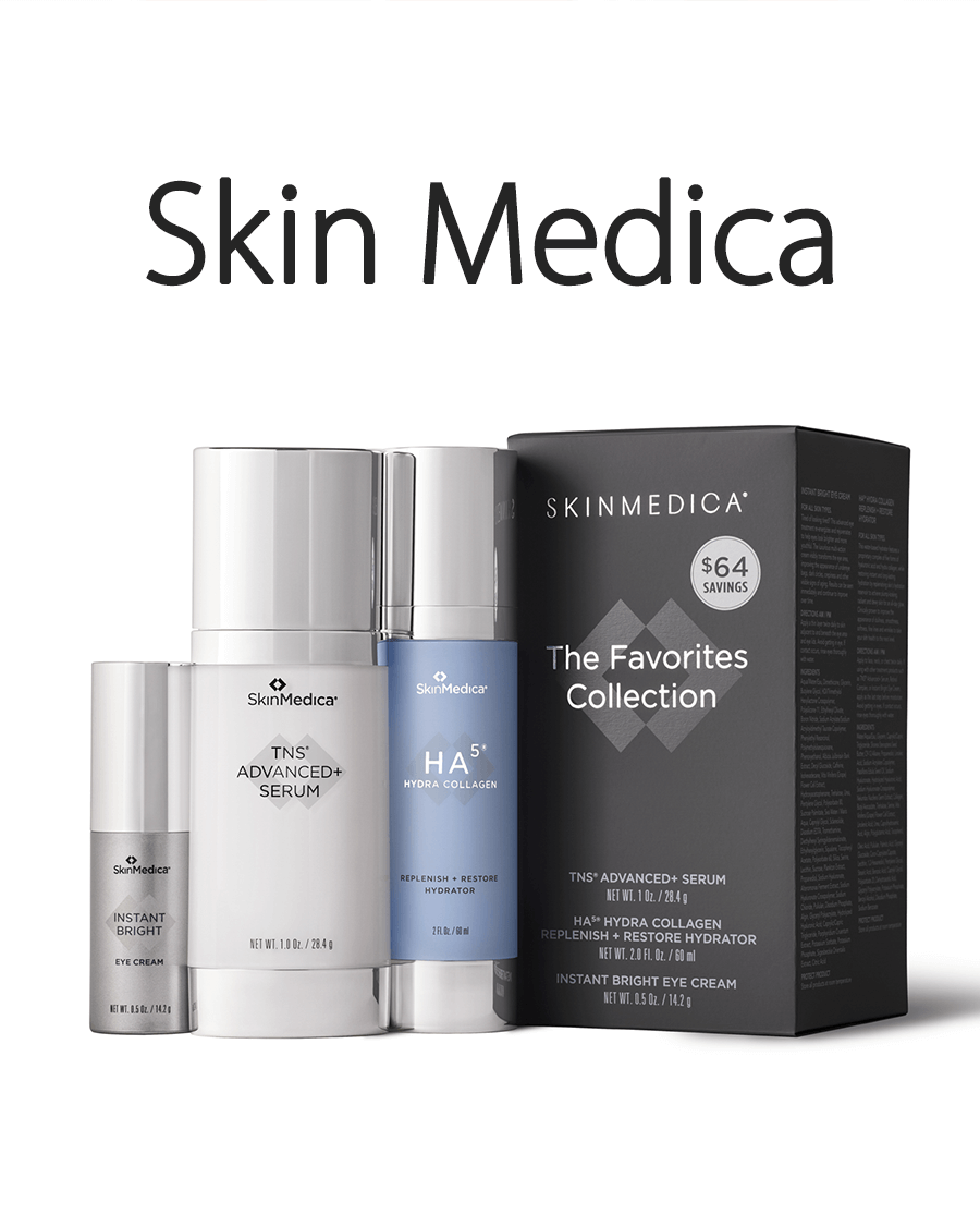 Skin Medica Product shots TNS, HA5, and Instant Bright