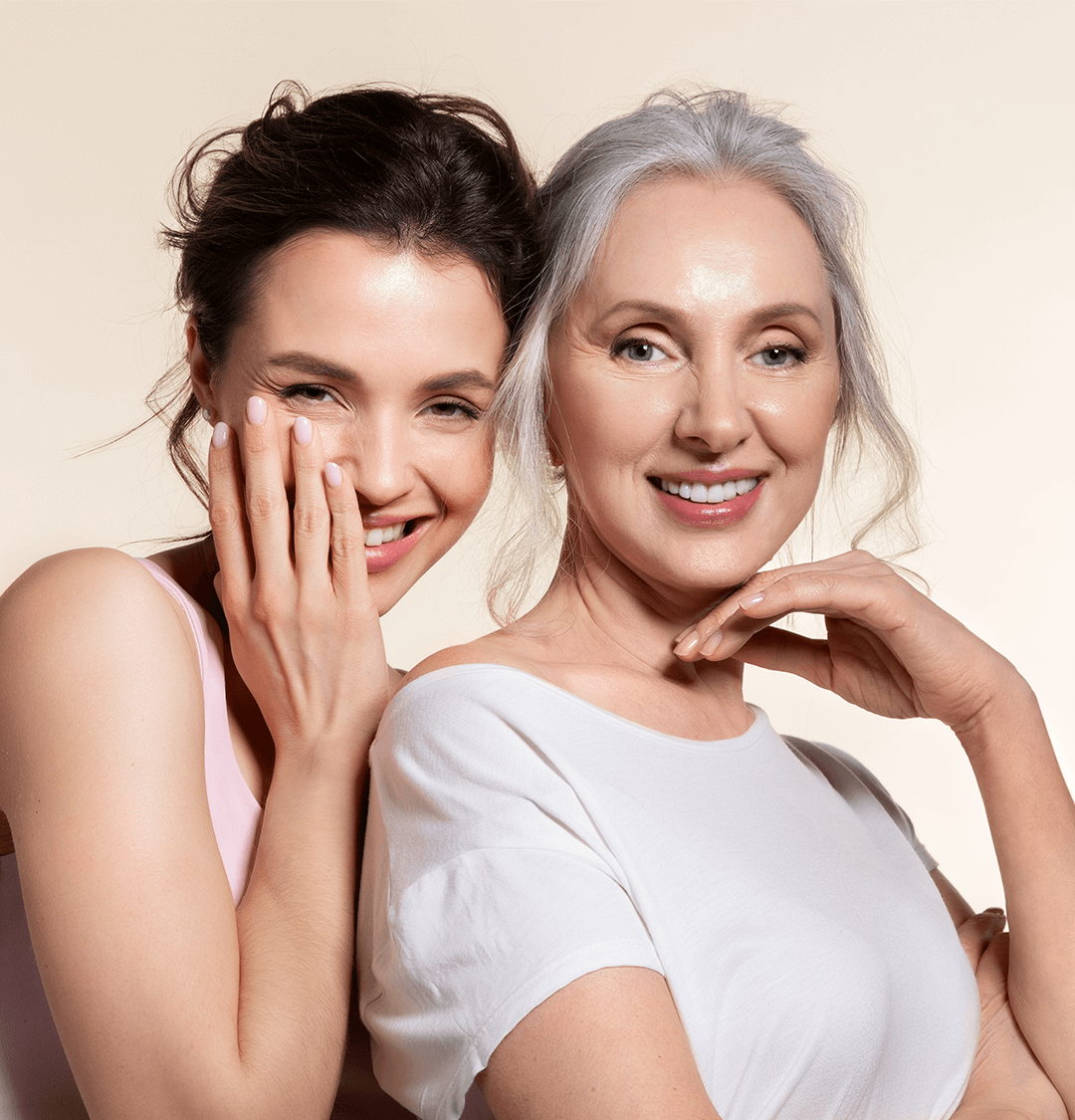 2women1 2 women with glowy skin in Corona Ca